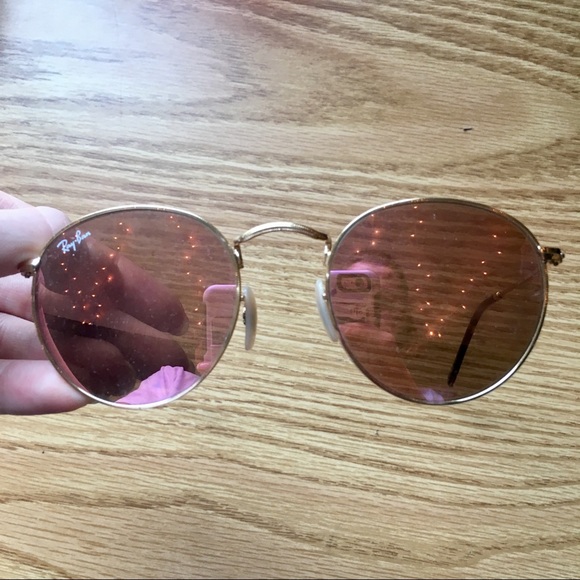 Ray-Ban Accessories - Rayban Rose Round Metal Frame Sunglasses